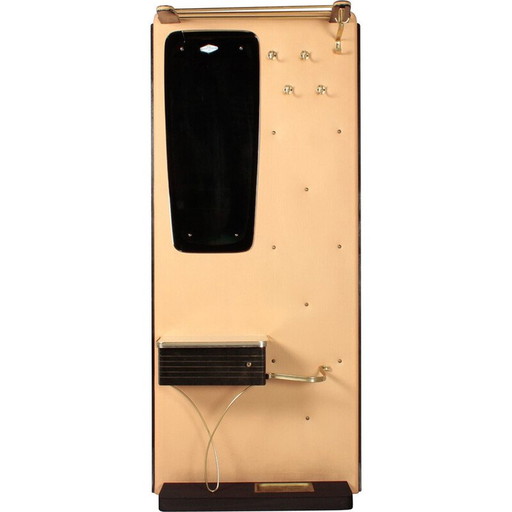 Armoire vintage en bois et plastique avec miroir, Allemagne 1961