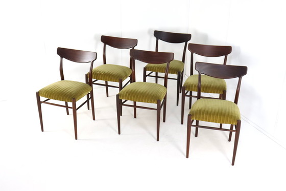 Image 1 of Ensemble de 6 chaises de salle à manger Lübke Otto Pollak 'Aldersbach'.