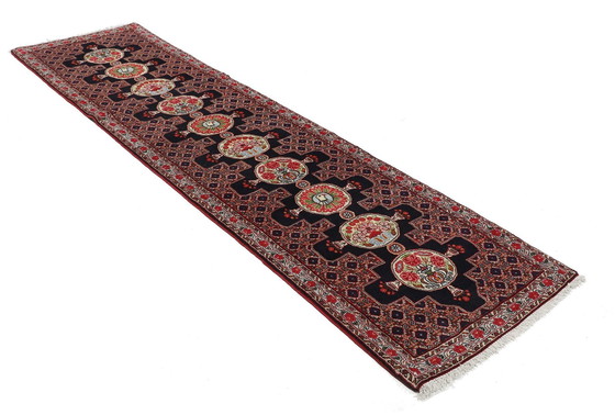 Image 1 of Tapis persan noué à la main original Senneh Kurdistan 305 X 75 cm Top condition