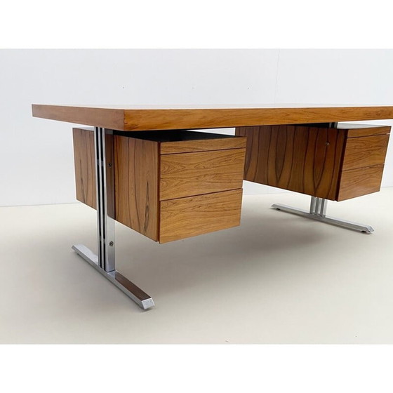 Image 1 of Bureau vintage en bois, Italie 1970