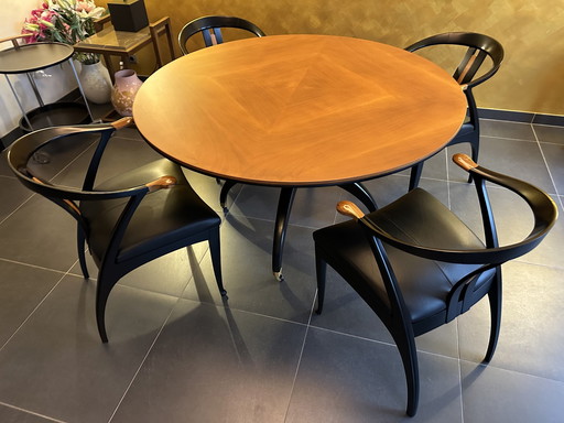 Table de salle à manger vintage Giorgetti 50730 Centro Ricerche