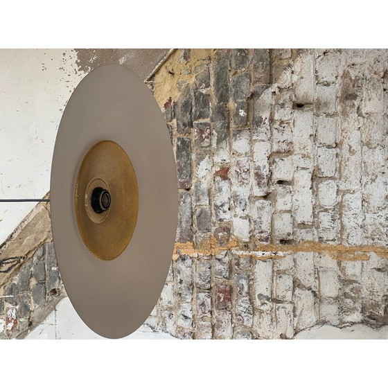 Image 1 of Lampe suspendue vintage bordeaux et or