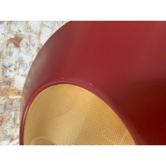 Image 1 of Lampe suspendue vintage bordeaux et or