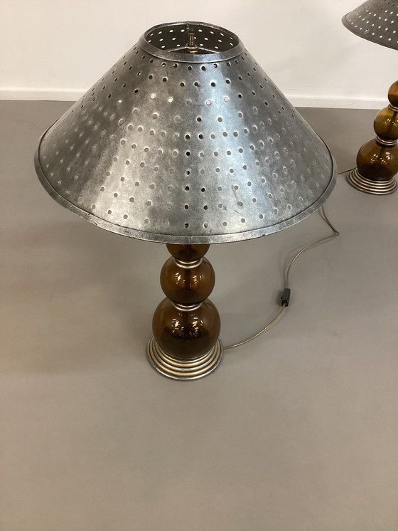 Image 1 of Lot de 2 grandes lampes design années 90