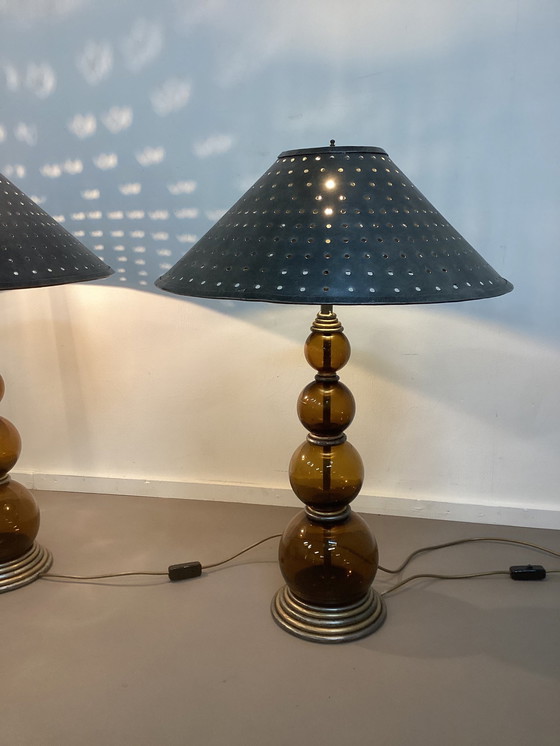 Image 1 of Lot de 2 grandes lampes design années 90