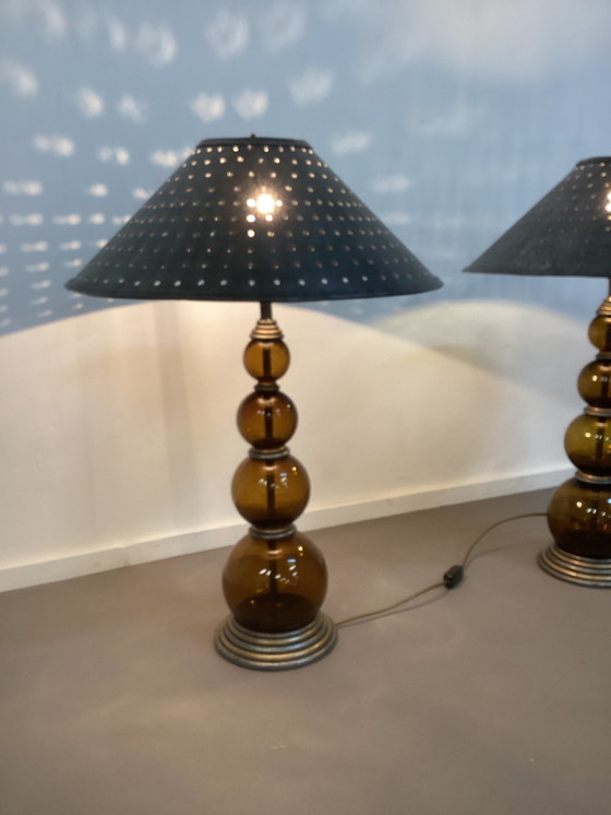 Image 1 of Lot de 2 grandes lampes design années 90