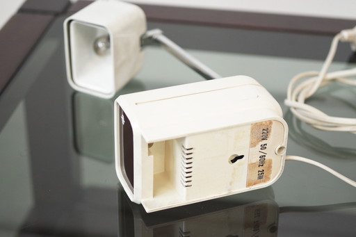 Lampe de lecture pliante vintage avec bras télescopique et double intensité lumineuse