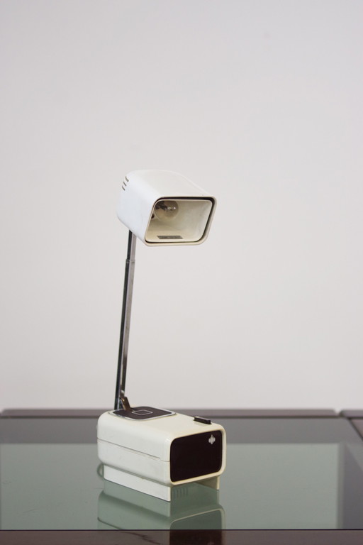 Lampe de lecture pliante vintage avec bras télescopique et double intensité lumineuse