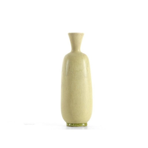 Vase scandinave vintage en céramique jaune par Berndt Friberg pour Gustavsberg, 1960