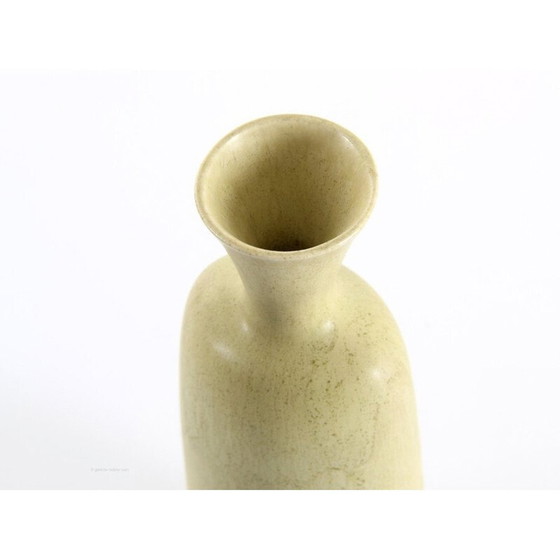 Image 1 of Vase scandinave vintage en céramique jaune par Berndt Friberg pour Gustavsberg, 1960
