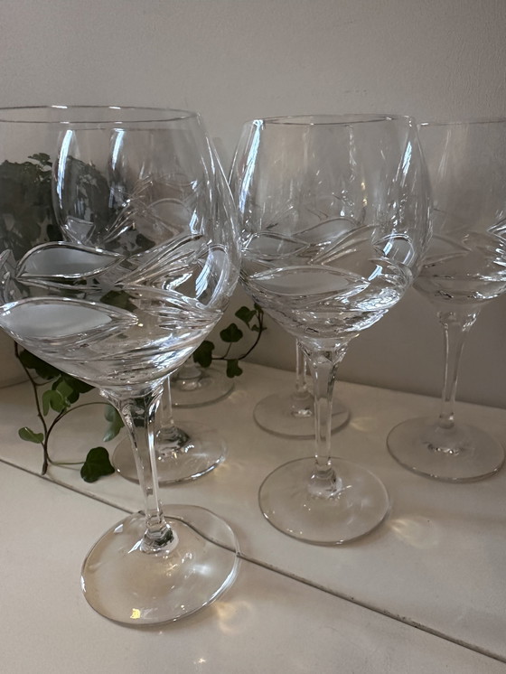 Image 1 of Set de 6 verres à vin en cristal lourd