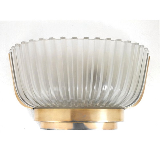 Image 1 of Paire d'appliques Seguso finition cristal bronze 1930