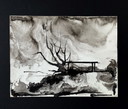 Composition surréaliste à l'encre (1976) - Eugene Eechaut (1928-2019)