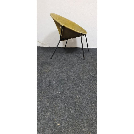 Image 1 of Fauteuil ballon pliant en cuir vintage par Lutsch and Co, Allemagne