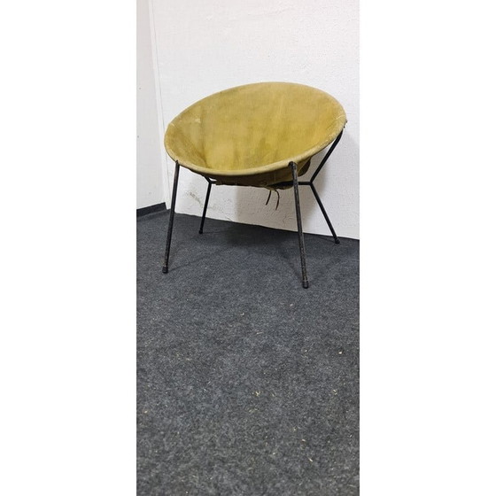 Image 1 of Fauteuil ballon pliant en cuir vintage par Lutsch and Co, Allemagne