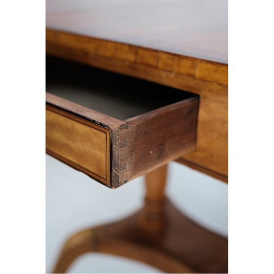 Image 1 of Table Empire vintage en bois de bouleau, Danemark, années 1840