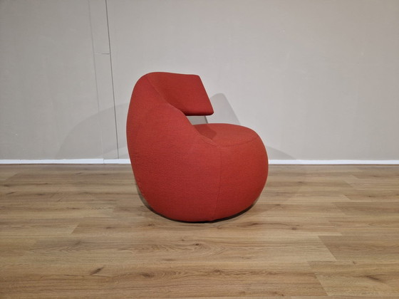 Image 1 of Leolux Gisa Swivel Chair Red Fabric Jane Worthington Nouvel état