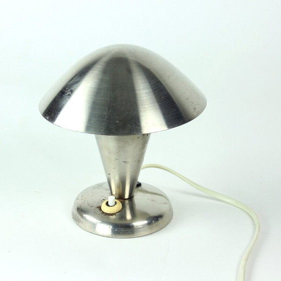 Image 1 of Lampe de table vintage chromée Mushroom par Josef Jirka pour Napako, Tchécoslovaquie années 1960