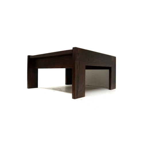 Table basse vintage carrée brutaliste conçue par Harry De Groot pour Leolux