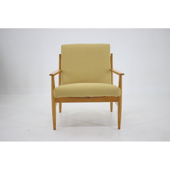 Image 1 of Fauteuil vintage en hêtre, Tchécoslovaquie 1960