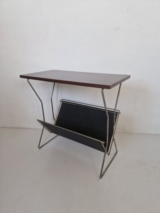 Image 1 of Porte-revues vintage en placage de palissandre