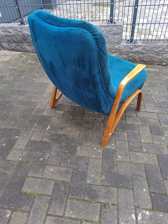 Image 1 of Mid Century Chaise avec accoudoirs Design Paul Bode Bois de frêne