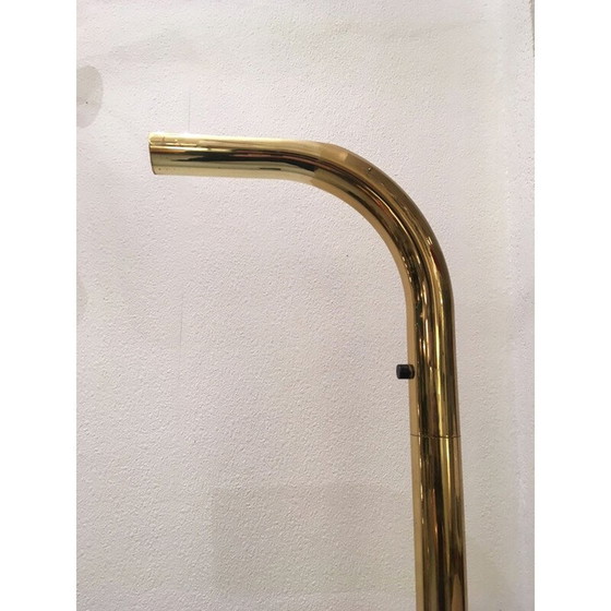 Image 1 of Lampadaire halogène en laiton, Italie 1980
