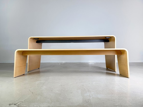 Image 1 of Set de 2 tables + bancs Brunner Jehs Chêne feuillu Design Table