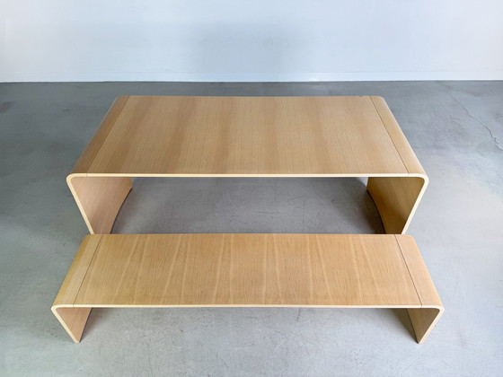 Image 1 of Set de 2 tables + bancs Brunner Jehs Chêne feuillu Design Table