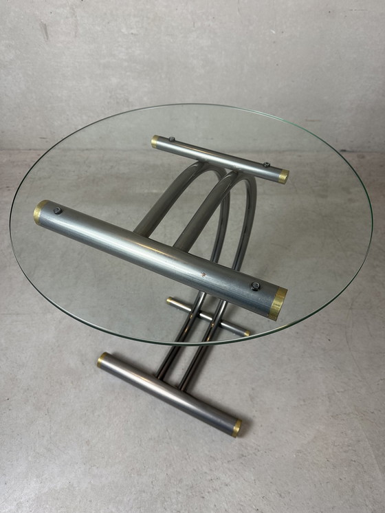 Image 1 of Table d'appoint chromée au design vintage