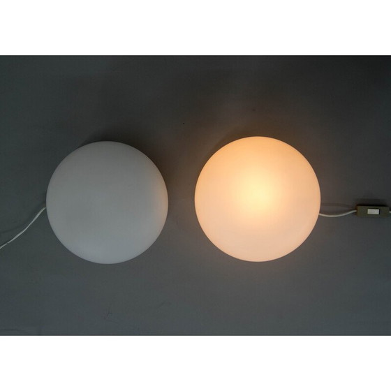 Image 1 of Paire de lampes de table en verre vintage, 1970