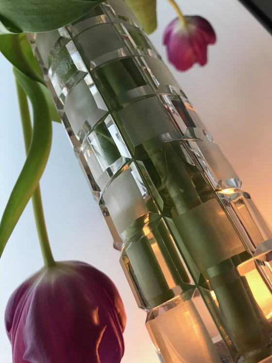 Image 1 of Vase Vintage • Cristal Découpé Main • Bauhaus • Schott Zwiesel • 1950