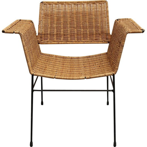 Fauteuil panier vintage par Herta Marta Witzemann pour Erwin Behr, 1960s