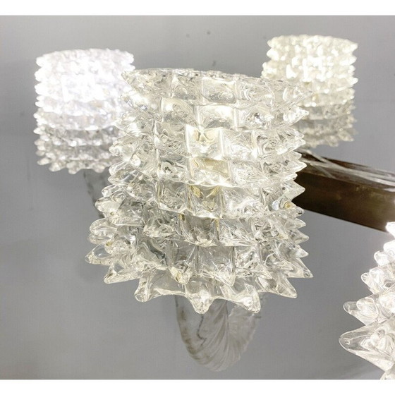 Image 1 of Lustre vintage en verre Rostrato par Ercole Barovier, Italie 1940s