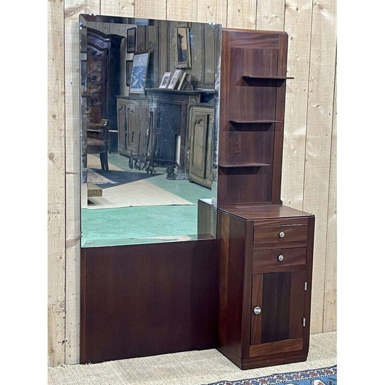 Image 1 of Table de toilette vintage Art déco en acajou, 1930