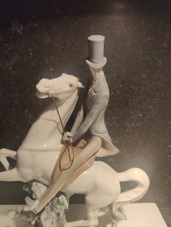 Image 1 of Lladro Homme à cheval 1969-85 Statue en porcelaine 4515G