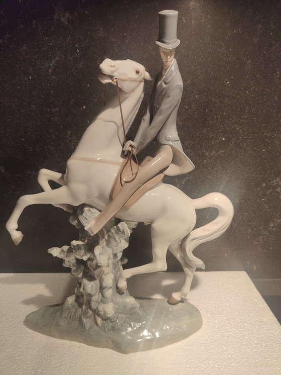 Image 1 of Lladro Homme à cheval 1969-85 Statue en porcelaine 4515G