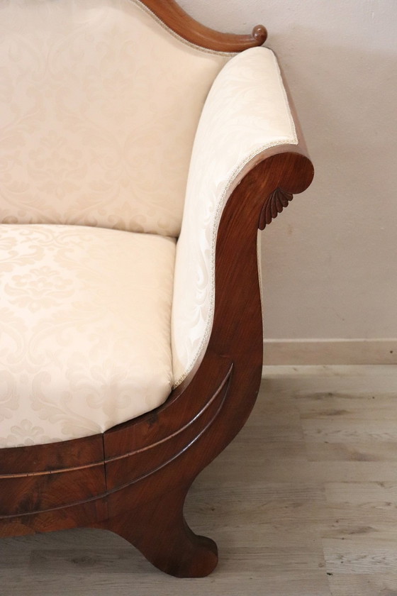 Image 1 of Canapé ancien en bois, 19ème siècle