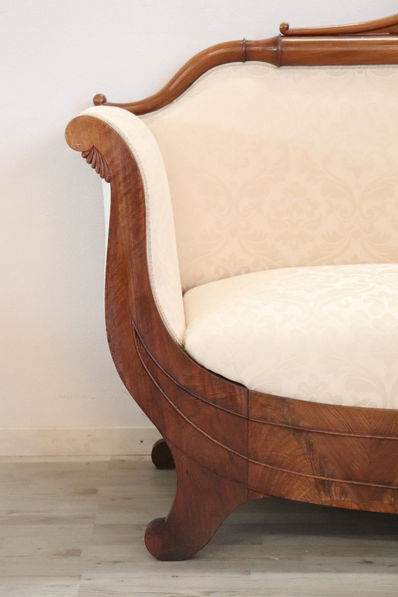 Image 1 of Canapé ancien en bois, 19ème siècle