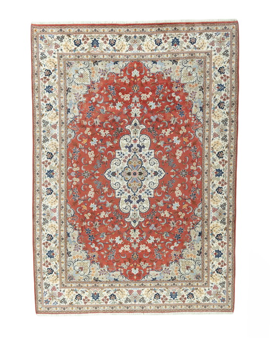 Image 1 of Tapis Keshan en liège noué à la main - 347 X 244 cm