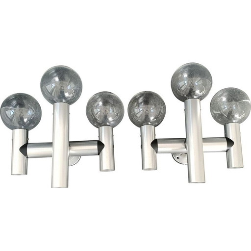 Paire d'appliques vintage 1970