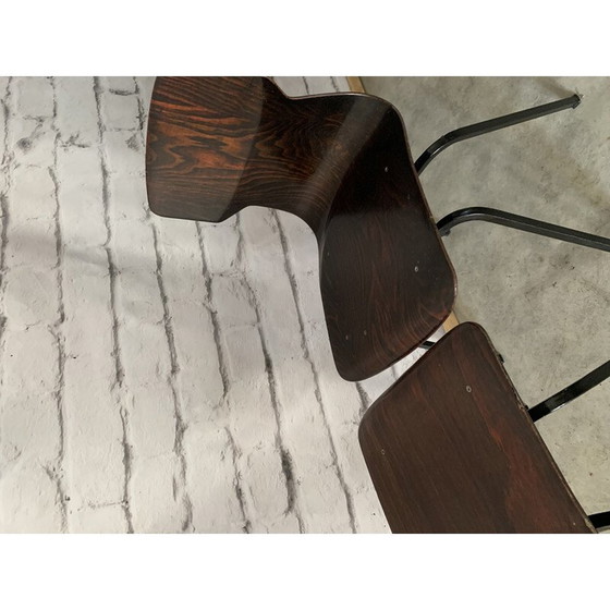 Image 1 of Paire de chaises vintage en bois et résine, 1960