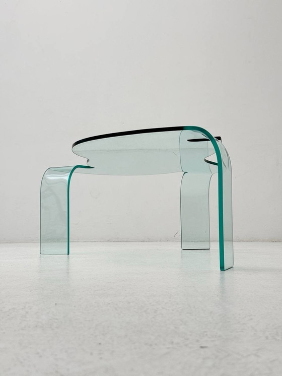 Image 1 of Table basse en verre sur trois pieds Von Hans Von Klier Pour Fiam