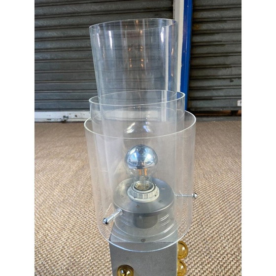 Image 1 of Lampe vintage en métal et plexi, 1970