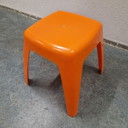 70s Orange Vintage Tabouret Flair Spaceage