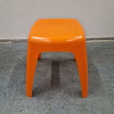 70s Orange Vintage Tabouret Flair Spaceage