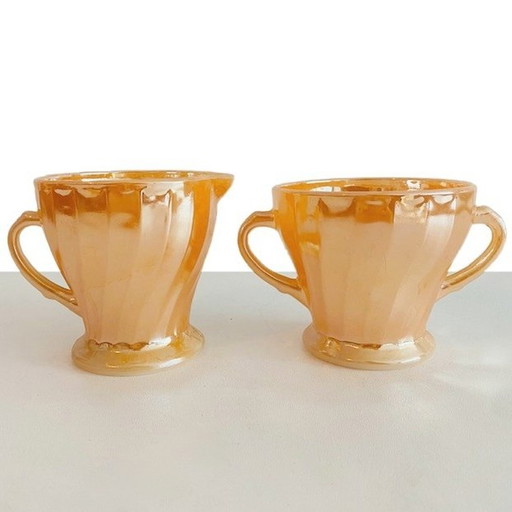 Service à crème vintage Anchor Hocking Fireking 1950s