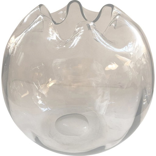 Vase vintage en verre soufflé de Murano