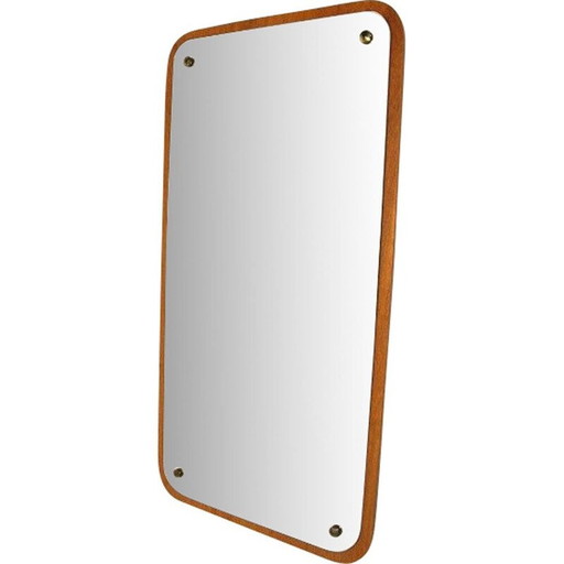 Miroir vintage en teck, Suède 1960