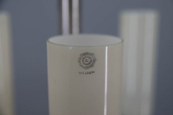 Image 1 of Lustre tubulaire nickelé Art Déco, 1920, restauré